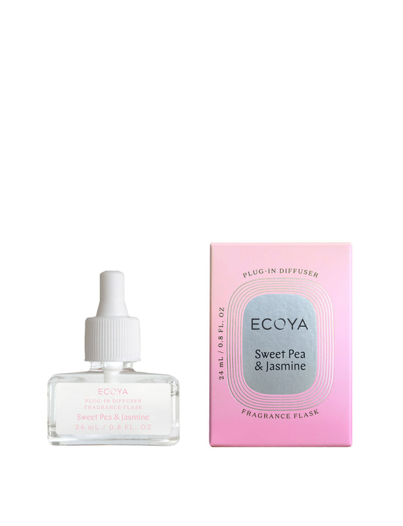 Ecoya - Plug-In Diffuser - Fragrance Flask - Sweet Pea & Jasmine