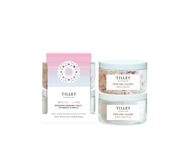 Tilley - Fete des Tulipes Body Souffle & Bath Salts Gift Set