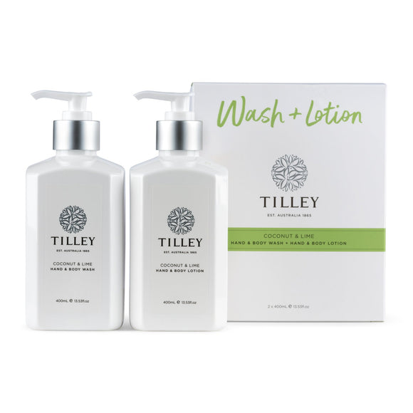Tilley - Coconut & Lime Hand & Body Wash and Lotion Duo