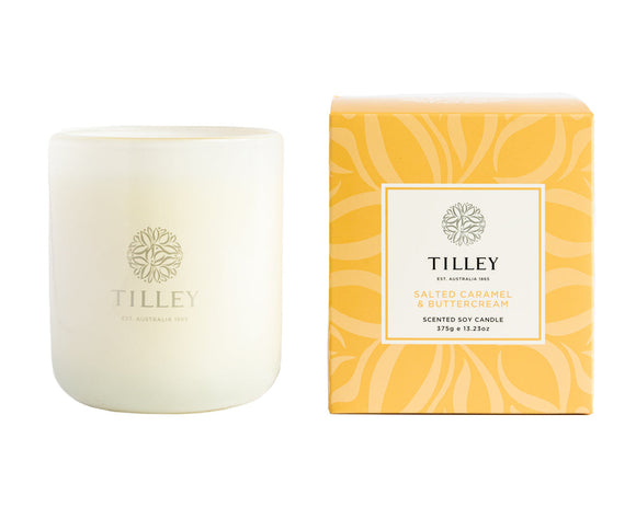 Tilley - NEW Classic White Salted Caramel & Buttercream 375g Scented Soy Candle