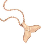 Little Taonga - Whale Fluke Necklace - Rose Gold