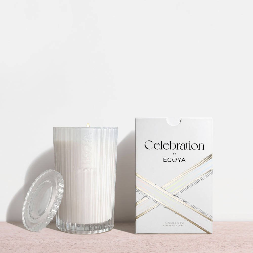 Ecoya White Musk & Warm Vanilla Celebration Candle Scented