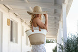 Tote Bag and Hat Set-Tulum Natural Tan Shell