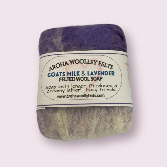 Aroha Felted Soaps - Goats Milk and Lavender