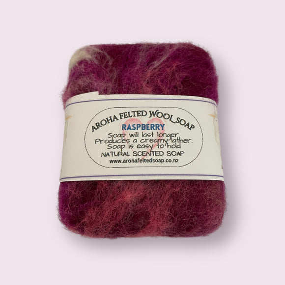 Aroha Felted Soaps - Raspberry