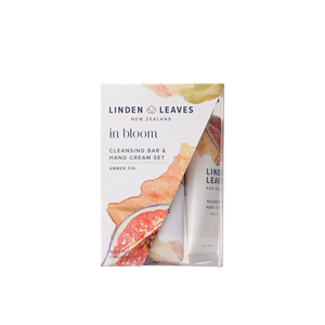 Linden Leaves - Amber Fig Hand Cream and Cleansing Bar Set