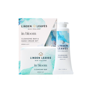 Linden Leaves - Aqua Lily Hand Cream and Cleansing Bar Set