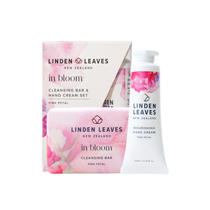 Linden Leaves - Pink Petal Hand Cream and Cleansing Bar Set