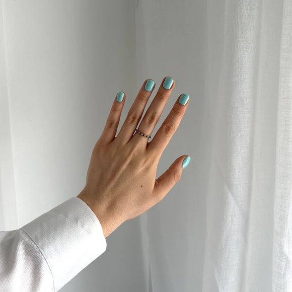 Pressing Nails -  Tiffany Blue - Extra Short