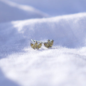 Little Taonga - Kowhai Gem Studs - Silver