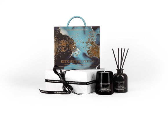The Aromatherapy Co - Therapy Kitchen Refresh - Home Fragrance Gift Set - Lemongrass, Lime and Bergamot