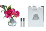 Cote Noire Perfumed Natural Touch Tea Rose Bouquet Magenta - Clear Glass