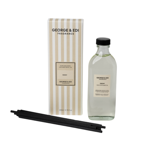 George & Edi Diffuser Set - Ebony Refill 200ml