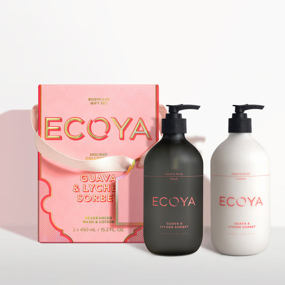 Ecoya - Guava & Lychee Sorbet Body Care Gift Set Holiday Collection