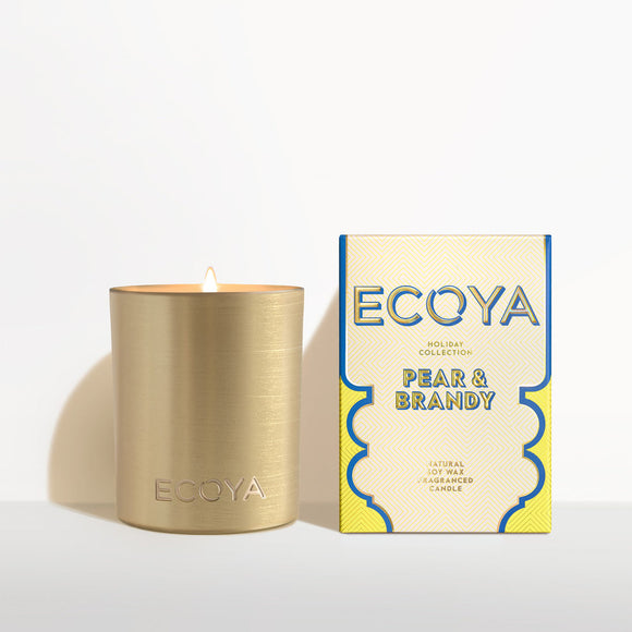 Ecoya - Pear & Brandy Goldie Candle Holiday Collection