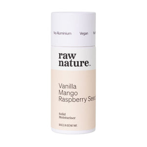 Raw Nature - Solid Moisturiser - Vanilla, Mango and Raspberry Seed